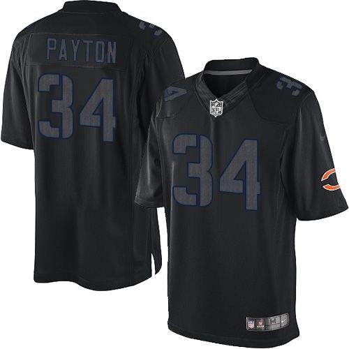 Nike Bears Walter Payton Black Men S Embroidered Nfl Impact Limited