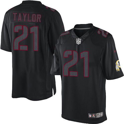 Nike Washington Commanders 21 Sean Taylor Black Reflective Vapor